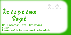 krisztina vogl business card